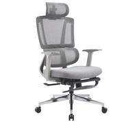 Silla ErgonóMica De Oficina Adecuada para El Hogar Soporte Lumbar para Juegos Respaldo Reclinable CóModo Tela De Malla Transpirable (CojíN De Esponja Gris)