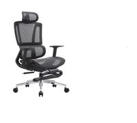 Silla ErgonóMica De Oficina Adecuada para Juegos para Juegos Respaldo CóModo Y Reclinable Tela De Malla Transpirable (CojíN De Malla Negra con ReposapiéS)