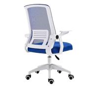 Silla ergonómica de Oficina con reposabrazos Reversibles, Respaldo Medio, Malla Transpirable, giratoria, para Estudio en casa, Comodidad (Azul)