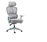 Silla ErgonóMica De Oficina Silla De Escritorio Reposacabezas Ajustables Respaldo Alto Sillas De Ordenador Giratorias Malla De Soporte Lumbar (AleacióN para Pies/Gris)