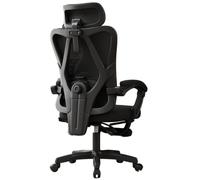 Silla ErgonóMica De Oficina Soporte Ajustable En Madera Sillas Giratorias Ejecutivas De Malla Transpirable Reposacabezas 6d Enlace Brazo Ordenador para Juegos En Casa Ordenador para Juegos