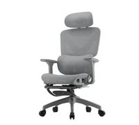 Silla ErgonóMica De Oficina Soporte Lumbar 3D Reposabrazos 3D CóModas Sillas De Escritorio En La Oficina Estar Sentado En Casa Durante Largos Periodos Sin Cansarse (CojíN De Malla Gris para