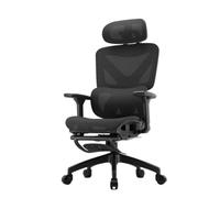 Silla ErgonóMica De Oficina Soporte Lumbar 3D Reposabrazos 3D CóModas Sillas De Escritorio En La Oficina Estar Sentado En Casa Durante Largos Periodos Sin Cansarse (CojíN De Malla Negra)