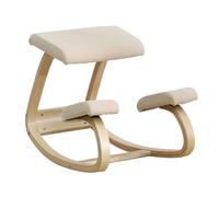 Silla ergonómica de rodillas para mejorar la postura, asiento acolchado grueso con cojín de lino de madera, perfecto para la oficina en casa y la meditación