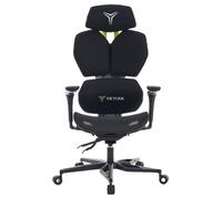 Silla ergonómica Gamer YAR-GAOME-M1 negra y gris soporte lumbar 4D reclinable