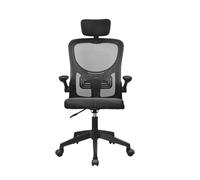 Mars Gaming MGC-ERGOPLUS, Silla Ergonómica Profesional, Soporte Lumbar Dinámico Adaptable, Malla Transpirable, Altura Regulable Entre 115-125cm, Reposabrazos Plegables, Reposacabezas Ajustable, Negro