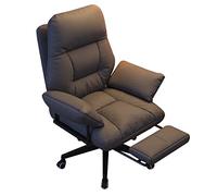 Silla ergonómica para juegos con reposapiés para escritorio de oficina en casa Silla decorativa gris con ruedas Sillón reclinable Sofá perezoso Asiento con respaldo para sala de estar y dormitorio