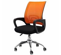 Silla ergonómica para Oficina en casa con Soporte Lumbar Ajustable, Apta Tanto para escritorios Altos como Bajos, Ideal para Trabajar Desde casa, tamaño para Adultos(Orange,Standard)