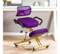 Silla ergonómica para rodillas con respaldo, altura ajustable y rodillos para mayor comodidad en el hogar y la oficina