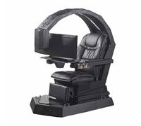 Silla ergonómica para videojuegos con masaje y soporte lumbar para mayor comodidad en deportes electrónicos y uso en la oficina