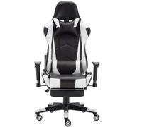 Silla ergonómica para videojuegos de oficina en casa, silla de ordenador de estilo carrera reclinable, silla de deportes electrónicos para jugadores de PC, cómoda silla de escritorio para horas de