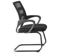 Silla Ergonómica Profesional de Malla con Respaldo Medio Ergonómico, Silla de Escritorio con Reposabrazos, se Adapta a la Columna Lumbar para Reducir la Presión de la Espalda(Black)
