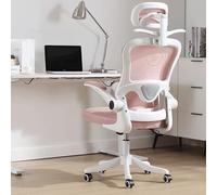 Silla ergonómica Profesional para Juegos de Oficina con reposacabezas Ajustable en 3D, cómoda Silla de Malla para el hogar para estudiar, Trabajar, Ejecutivo, Vivir, Color Rosa, Soporte de e