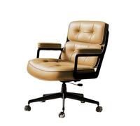 Silla Ergonómica, Silla De Oficina, Silla De Estudio, Silla para El Hogar, Silla De Ordenador para Mujer, Lujosa Y Cómoda, Asiento De Cuero Genuino De Larga Duración. Khaki