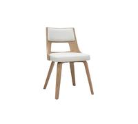 Silla escandinava blanca y madera clara GARBO