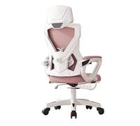 Silla Escritorio con Reposapiés, Gaming Chair, Soporte Lumbar Ajustable, Silla Ordenador para Hogar, Oficina, Juegos(Pink)