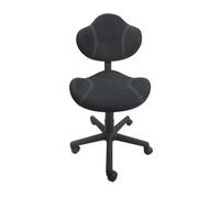 Silla escritorio juvenil bambola, silla giratoria altura ajustable poliéster negro 48x88-98x46 cm 48 cm