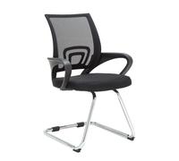 CLP Silla De Conferencia Eureka En Estilo Cantilever Eureka I Silla de Oficina Moderna con Reposabrazos & Sin Ruedas, Color:Negro