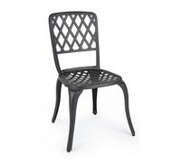 Bizzotto Silla de aluminio fundido a presión antracita.