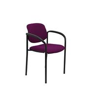 Silla fija Styl bali morado chasis negro con brazos