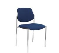 Silla fija Villalgordo bali azul marino chasis cromo