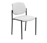 Silla fija Villalgordo bali blanco chasis negro
