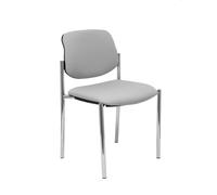 Silla fija Villalgordo bali gris chasis cromo