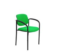 Silla fija Villalgordo bali pistacho chasis negro con brazos