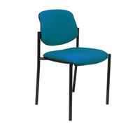 Silla fija Villalgordo bali verde petróleo chasis negro