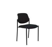 Silla fija Villalgordo similpiel negro chasis negro