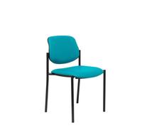 Silla fija Villalgordo similpiel verde chasis negro