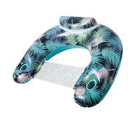 Silla flotante para piscina, asiento reutilizable de gran tamaño, con portavasos, tumbona flotante inflable para agua, para en la piscina, playa, mar, lago, río, tomar el sol, broncear, adultos