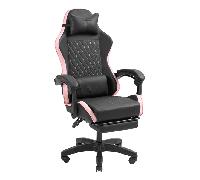 SILLA GAMER MARS GAMING MGCXBPK NEGRA Y ROSA RECLINABLE REPOSABRAZOS AJUSTABLE REPOSAPIES COJINES