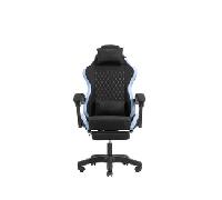 SILLA GAMER MARS GAMING MGCXFGRBL NEGRA Y AZUL RECLINABLE REPOSABRAZOS AJUSTABLE REPOSAPIES COJINES MGCXFGRBL