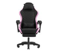 SILLA GAMER MARS GAMING MGCXFGRBL NEGRA Y ROSA RECLINABLE REPOSABRAZOS AJUSTABLE REPOSAPIES COJINES