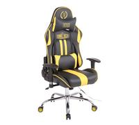 Silla gamer masajeante limit xm 100% poliuretano, con temperatura de calentamiento en el asiento negro / amarillo