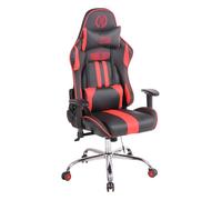 Silla gamer masajeante limit xm 100% poliuretano, con temperatura de calentamiento en el asiento negro / rojo