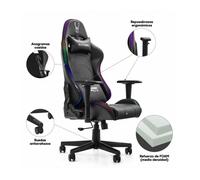 Silla gamer woxter stinger station elite v2.0 - piston clase 3 - respaldo inclinable - 5 ruedas - luces led - app para cambiar