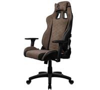 Silla gaming Arozzi Avanti Tejido Suave marrón respaldo reclinable 3D