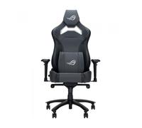 ASUS ROG Chariot X Core (Wide), Silla Gaming, Estilo Coche de Carreras, reposacabezas Ajustable de Espuma, Lumbar de Espuma viscoelástica, apoyabrazos 4D, Elevador de Gas de Clase 4, Cuero PU, Gris