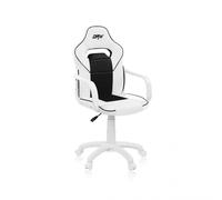 Silla gaming con ruedas y reposabrazos 98-109,5x46,5 cm DRW Blanco - Negro DRW