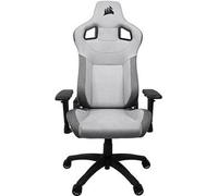 Corsair T3 RUSH Fabric | Silla Gaming Reclinable Ergonómica con Soporte Lumbar y Cervical Grey / Silver