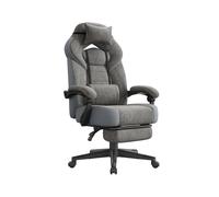 Silla Gaming de Diseño Ergonómico con Reposapiés Gris Pizarra