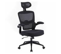 Woxter Silla de oficina Ergo Black – Eje acero, pistón, malla transpirable y reposabrazos