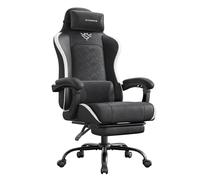 Silla Gaming Ergonómica con Reposapiés Reclinable 135° para Ordenador y Oficina