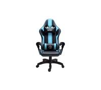 Silla gaming ergonómica Racing Pro, negra y azul, reposabrazos 2D, piel sintética