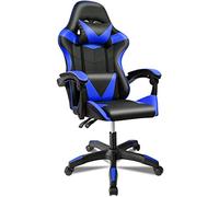 Silla Gaming Ergonómica Reclinable con Cojín Lumbar y Cervical | Altura Ajustable, Reposabrazos Acolchados, Ruedas 360° | Ideal para Oficina, Escritorio, Teletrabajo, Estudio, Juego, Ordenador