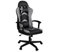 Silla Gaming Ergonómica Reclinable con Cojín Lumbar y Cervical | Respaldo Alto Acolchado | Altura ajustable | Ruedas Giratorias 360° y Reposabrazos | Ideal Ordenador, Oficina, Videojuego o Escritorio