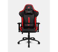 DRIFT GAMING DR350 - Silla Gaming Ergonómica Profesional con Reposabrazos 4D, Cojines Lumbar y Cervical, Inclinable 135º, Ruedas Silenciosas - Negra/Roja