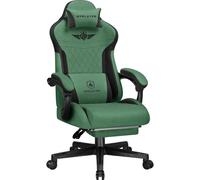 GTPLAYER Silla Gamer ergonómica para Videojuegos, deTejido técnico, con Soporte Lumbar, Silla de Ordenador con Respaldo ampliado, soporta hasta 150 kg, Color Verde